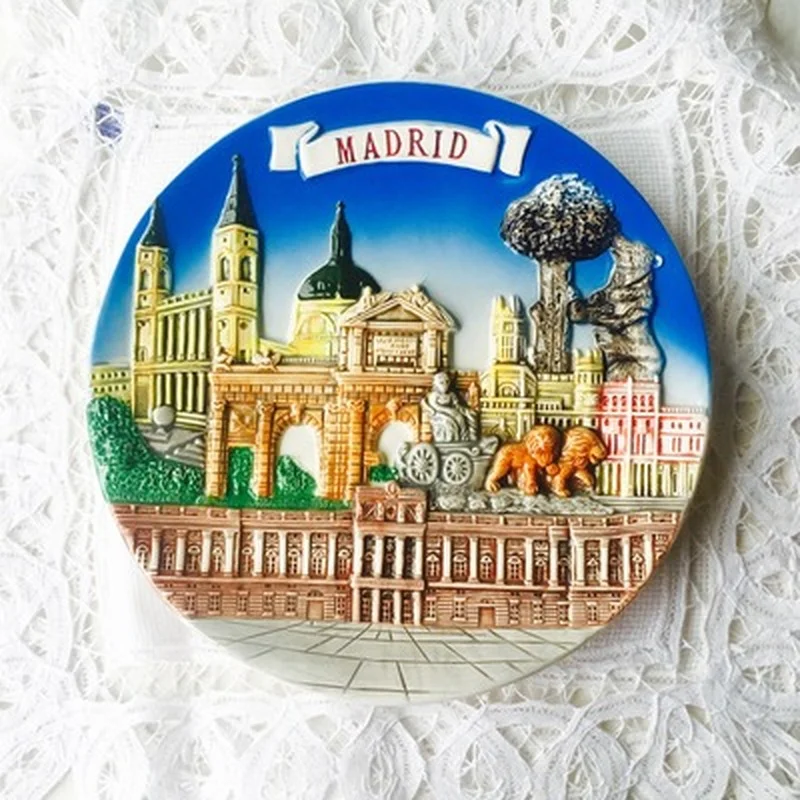 15CM Italian Sicilian Village Aegean Greek creative disk Background Decoration Display Hand-painted ceramic disctourist souvenir 6