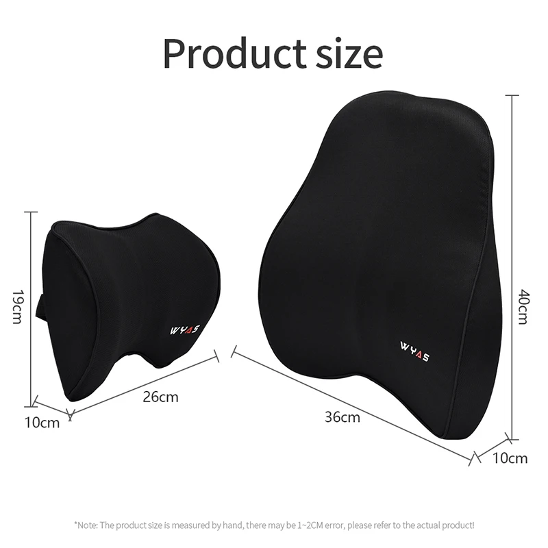 Car Lumbar Support Headrest Neck Pillow Support Universal Soft Neck Pillows Cushion Car Memory Foam Lumbar Pillow Back Support