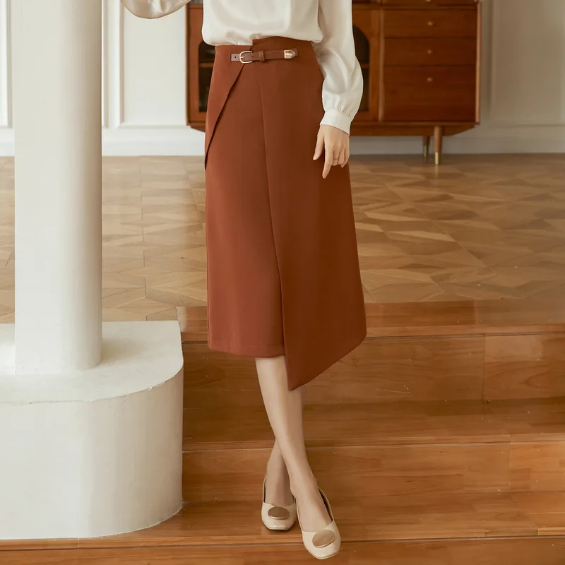 Design Skirt New Style In Spring 2023 Elegant Urban OL Solid Color Skirt