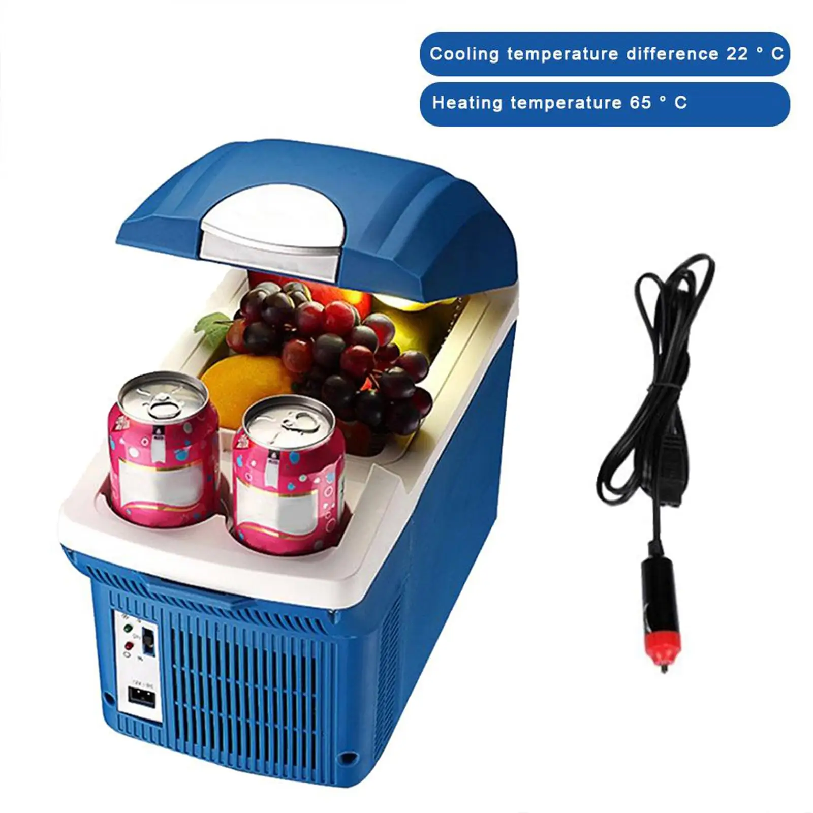 RV 12 Freezer Portable Refrigerator Fridge 12V DC for Truck SUV Van Boat, Camping Home Use, Blue