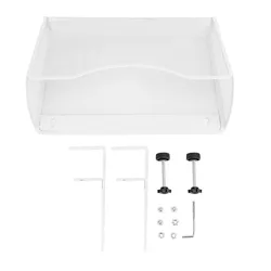 Adjustable Carbon Steel and PP Hanging Desk Storage Organizer (White)