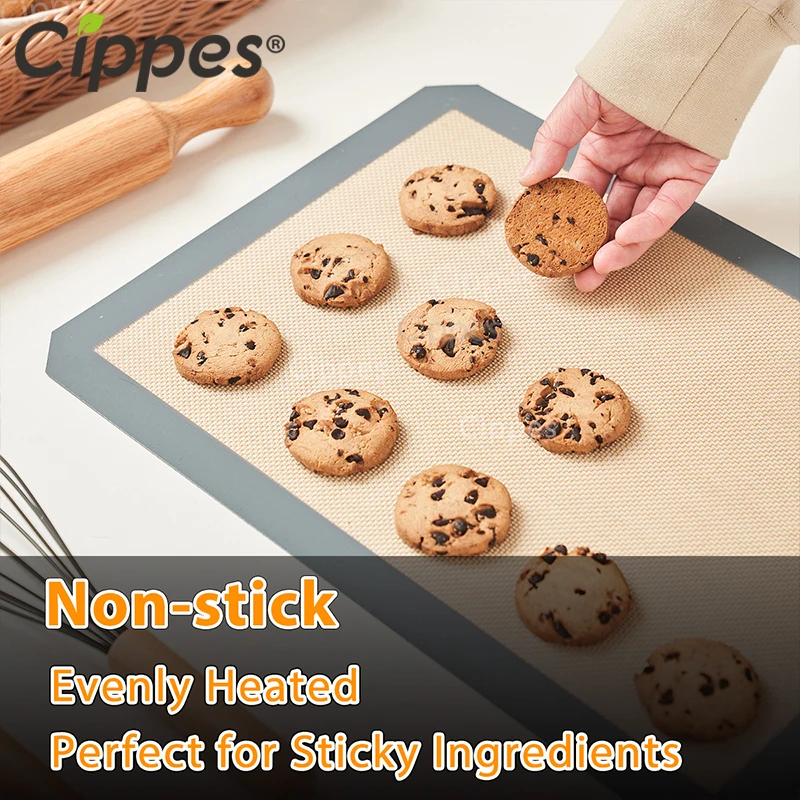 1/2PCS Silicone Baking Mats for Oven, Reusable Non Stick Heat Resistant Bakeware Sheet Liner, for Pastry, Cookie, Macaron, Cakes 4