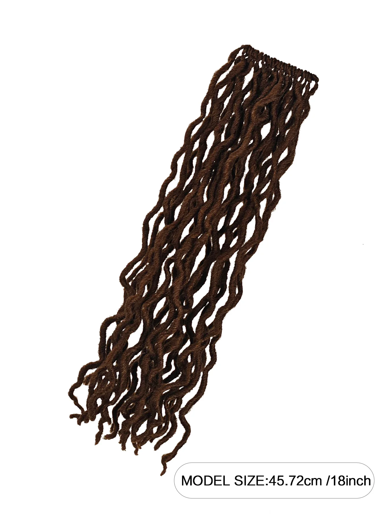 "2X MAMBO NATURAL COILY LOCS 18 inch Crochet Hair,Goddess Faux Roots Dreadlocks Synthetic Braiding Hair Extensions（1Pack * 24