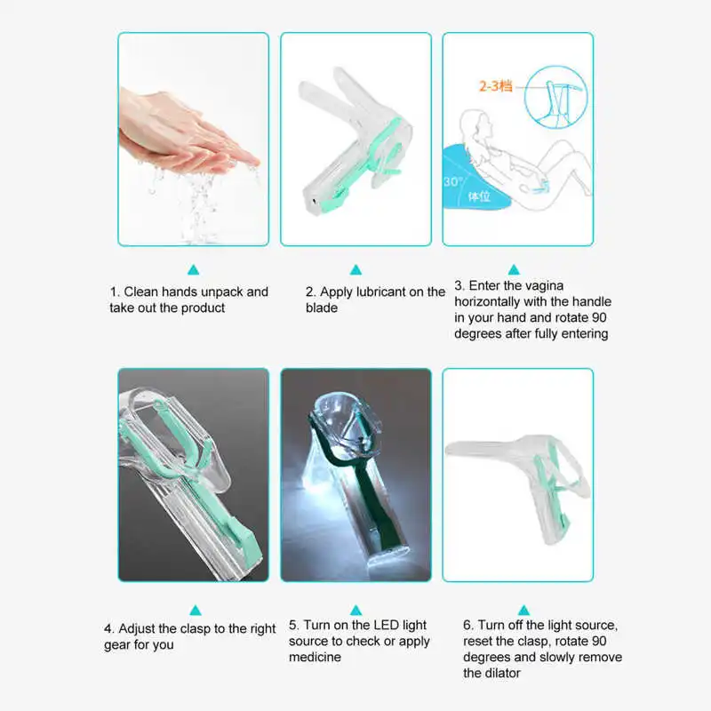 Vaginal Speculum 360° Adjustable Angle Surface Painless Design M Reusable Professional  Speculum for Lady 6