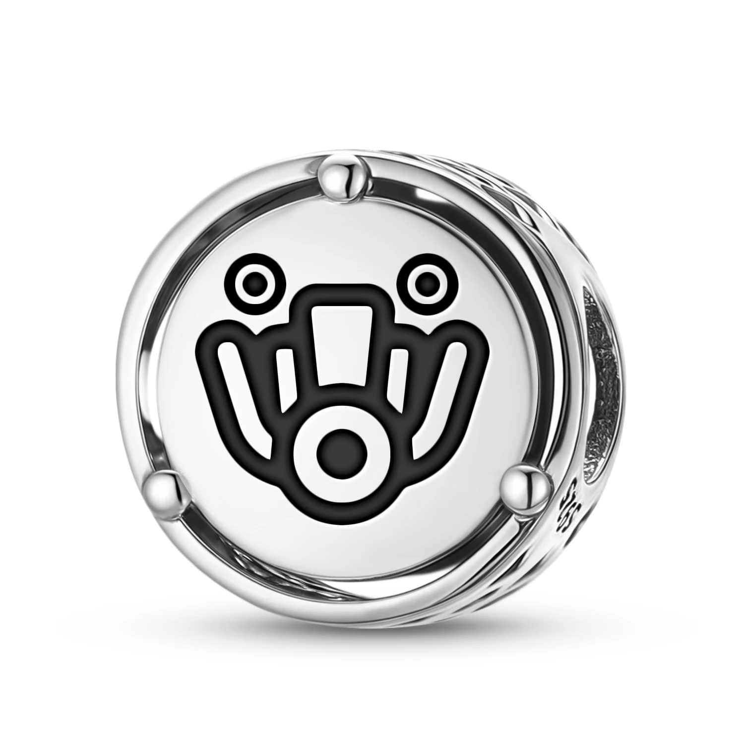 Aztec Xochitl-Charm aus 925er-Sterlingsilber mit Symbol, passend für Original-Armbänder, DIY-Schmuck, Accessoires, Familienperle