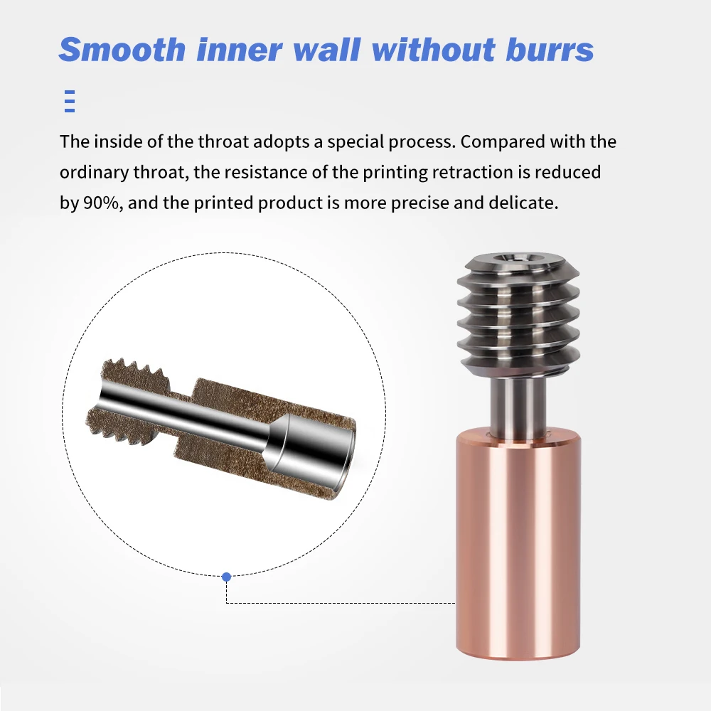 Ender-3 S1 Bi-Metal Heatbreak 3D Printer Parts Hotend Titanium Alloy Bimetal Throat for Ender 3 S1 S1 Pro Sprite Extruder