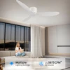 IRALAN  42 52 Inch Ceiling Fans No Light DC Motor Remote Control Cooling Fans Low Floor Ceiling Fan Silent large home fan 4
