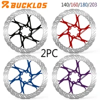 Disques de frein à disque pour vélo BUCKLOS 2PC, 160 mm, 140 mm, 180 mm, 203 mm, disques de frein à dissipation thermique, freins à disque hydrauliques 1