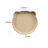 1PC Baby Safe Silicone Dining Plate Cute Cartoon Children Dishes Feeding Toddler Training Tableware Kids Suction Bowl BPA Free 2