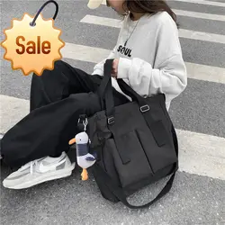 Homens e mulheres grande capacidade bolsa de lona do sexo feminino mensageiro estudante um ombro saco de escola bolsa para portátil ipad