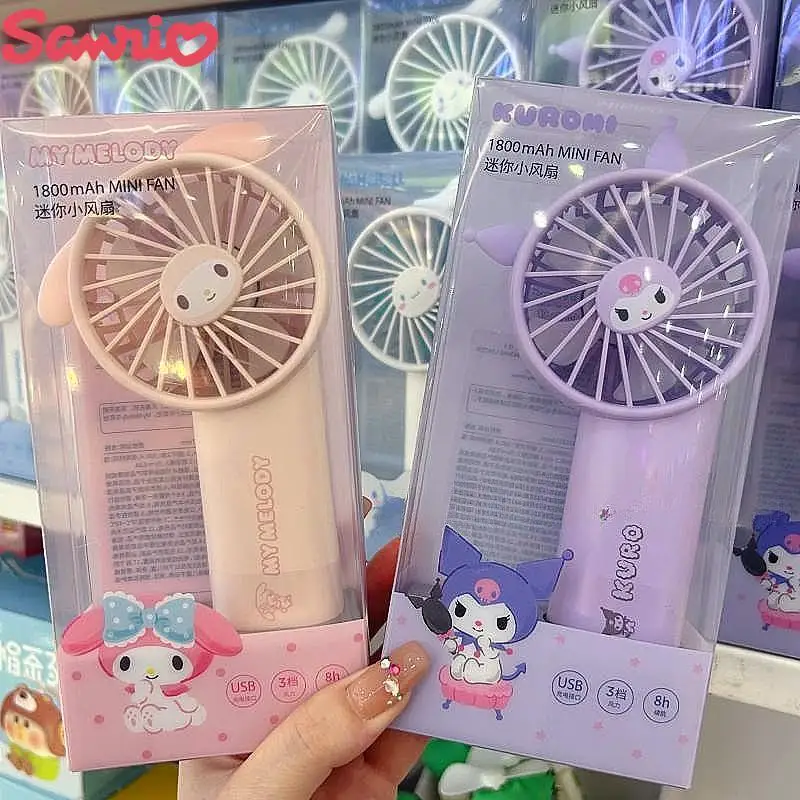 

Оригинальный Sanrio Fan Cinnamoroll Kawaii аниме мини-вентилятор с Usb зарядкой модели рождественские игрушки летнее крутое и тихие подарки для общежития
