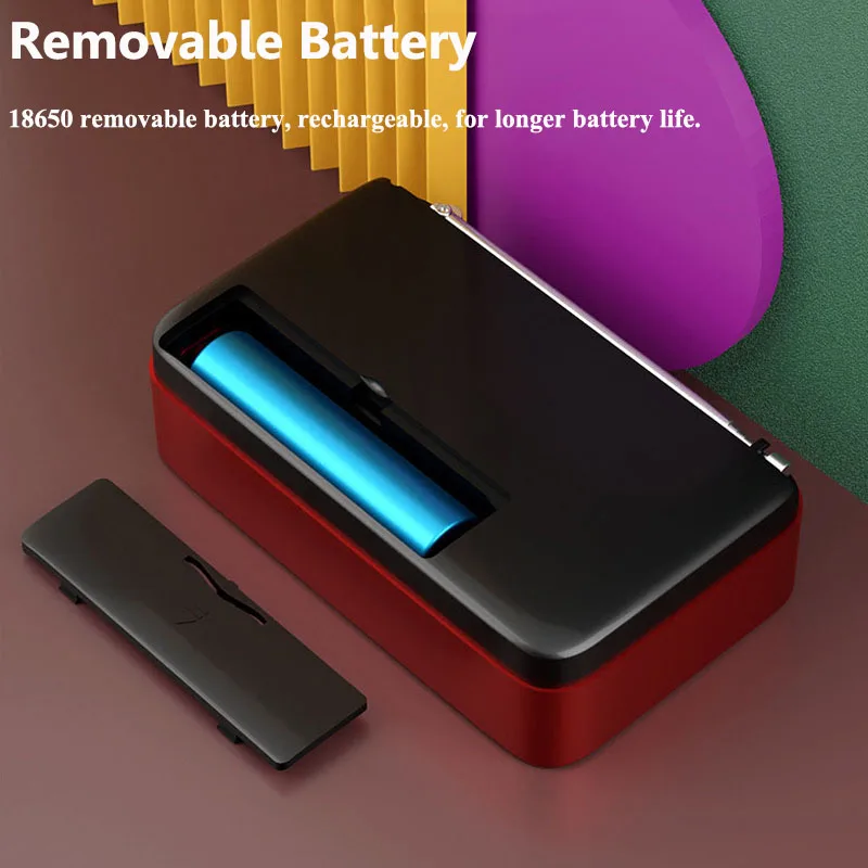 Mini Portable DSP Radio LED Display Radios Receiver Rechargeable Bluetooth Speaker Music Box Support Recording TF USB Sleep Time