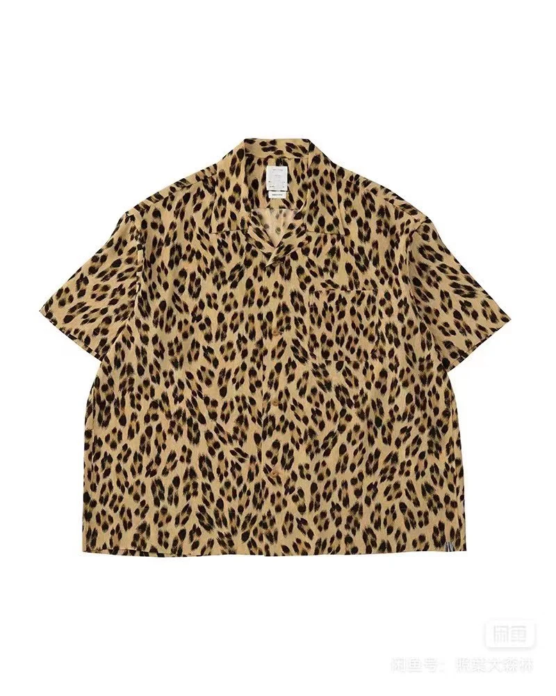 

VISVIM FIL 22AW CABAN Nakamura silk leopard print shirt Japanese fashion Hawaiian short-sleeved shirt