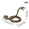 1pc Copper Brass Mini Snake Antique Bronze Decor Figurines For Interior Decoration Desktop Ornament Miniatures Statue 7