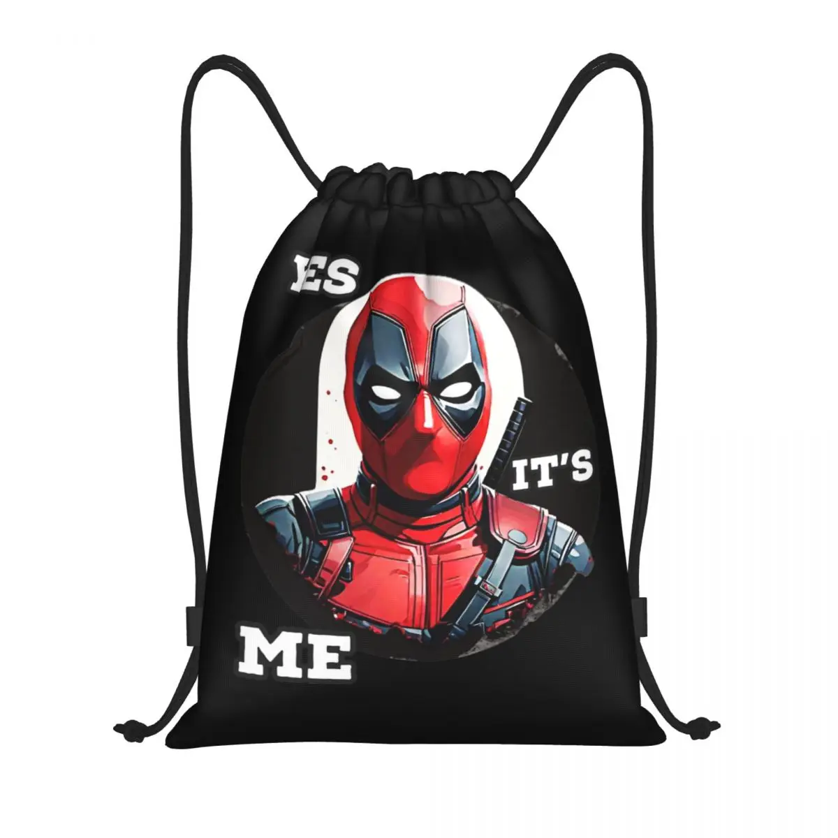 thumbnail image 1 of Mochila con cordón de superhéroe de Deadpool de Tee Finding Francis, mochila deportiva para gimnasio, bolsa de cuerda para pesca de lubina para yoga, 1 of 5
