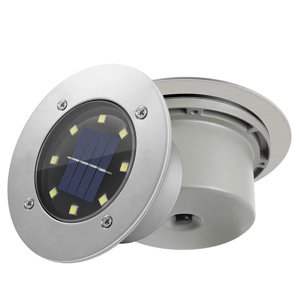 Solar Lights 8LED Solar Road Path Underground Light Outdoor Waterproof Garden Landscape Lamp