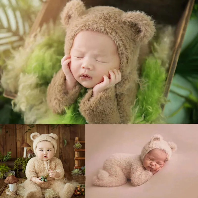 Newborn Photography Props  Romper Baby Boy Girl  Bear Bodysuits Outfit  Photography  Props