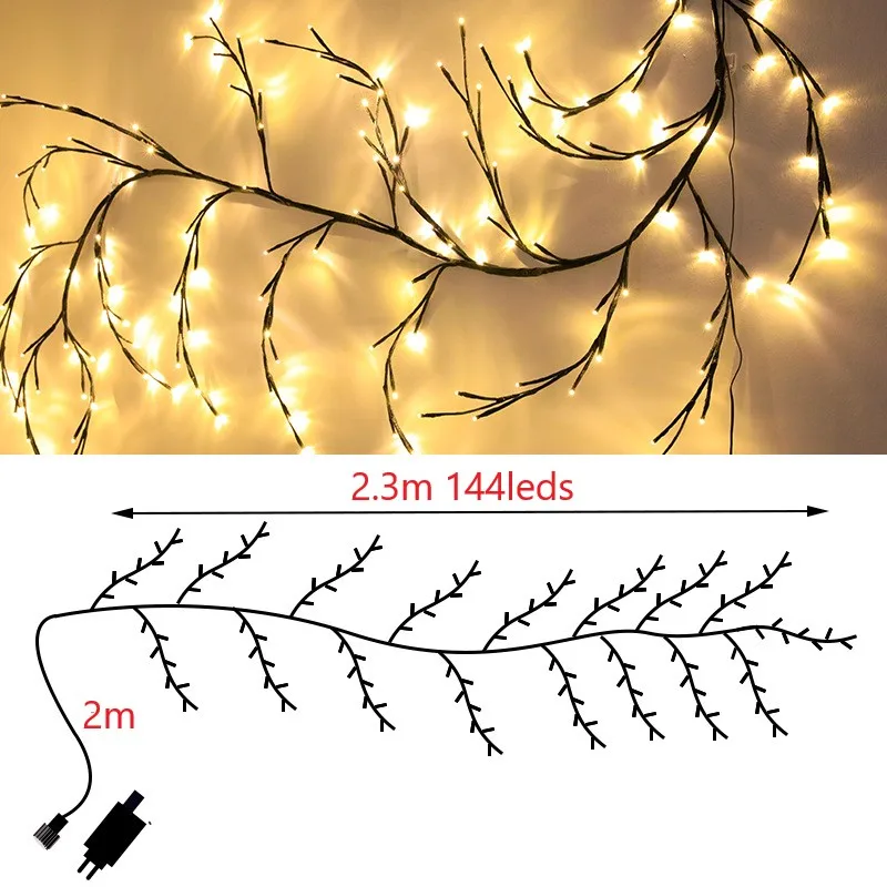 Valentine's Day Decorations 144 Enchanted Willow Vine LED Light Bendable  Lighted Vine Wall Tree Branch for Christmas Home Party - AliExpress