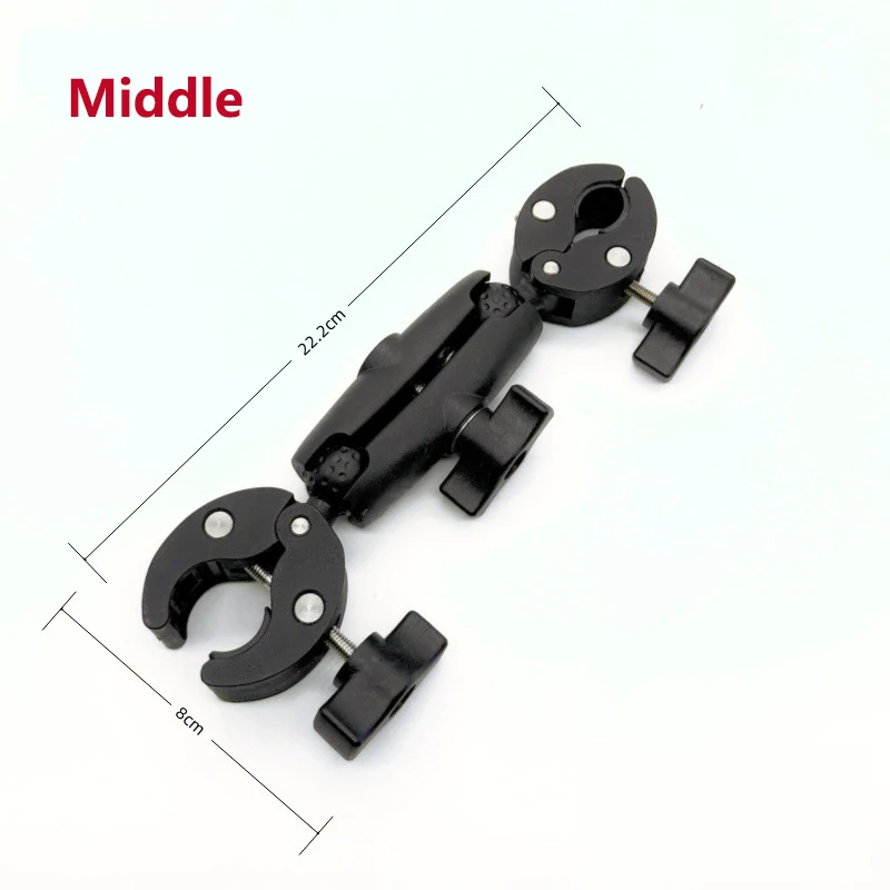 Support Fixation Double Pince pour Moto GoPro Insta360 X3 X4 X5
