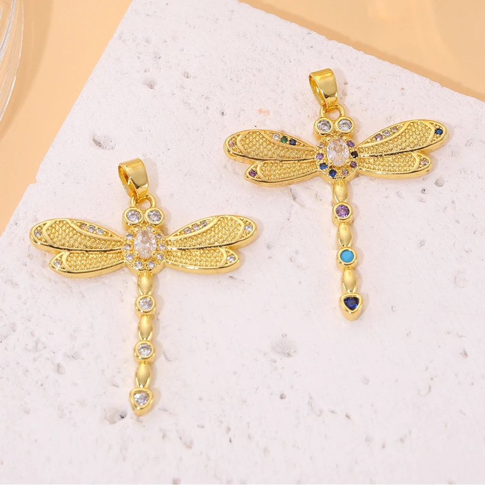 Juya DIY 18K echtes Gold vergoldet Zirkonia Christian Saint Mary Kreuz Engel Libelle Charms für Weihnachtsdekoration Schmuckherstellung – Detail 10
