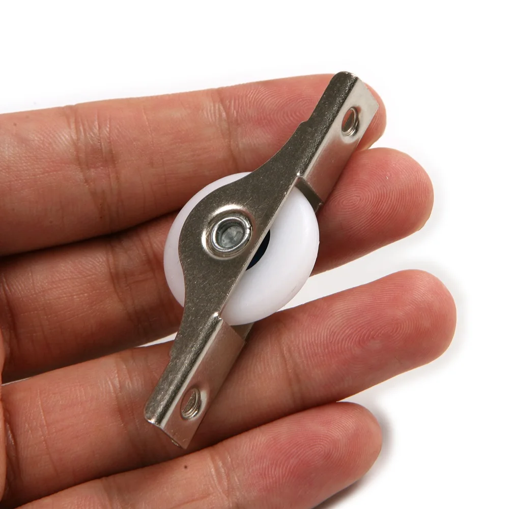 4PCS 25mm Sliding Door Roller Nylon Caster Wheel Pulley Runners for Cabinet Wardrobe Window Furniture Hardware load-bearing 20KG sliding door roller sliding door pulley