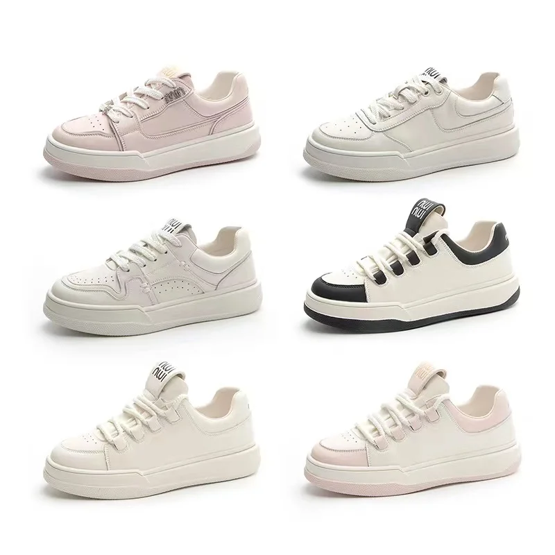 

Genuine Leather Small White Shoes, Brand New Summer Multifunctional tThick Sole Casual Sports Shoes, Elevating Trend Board Shoes