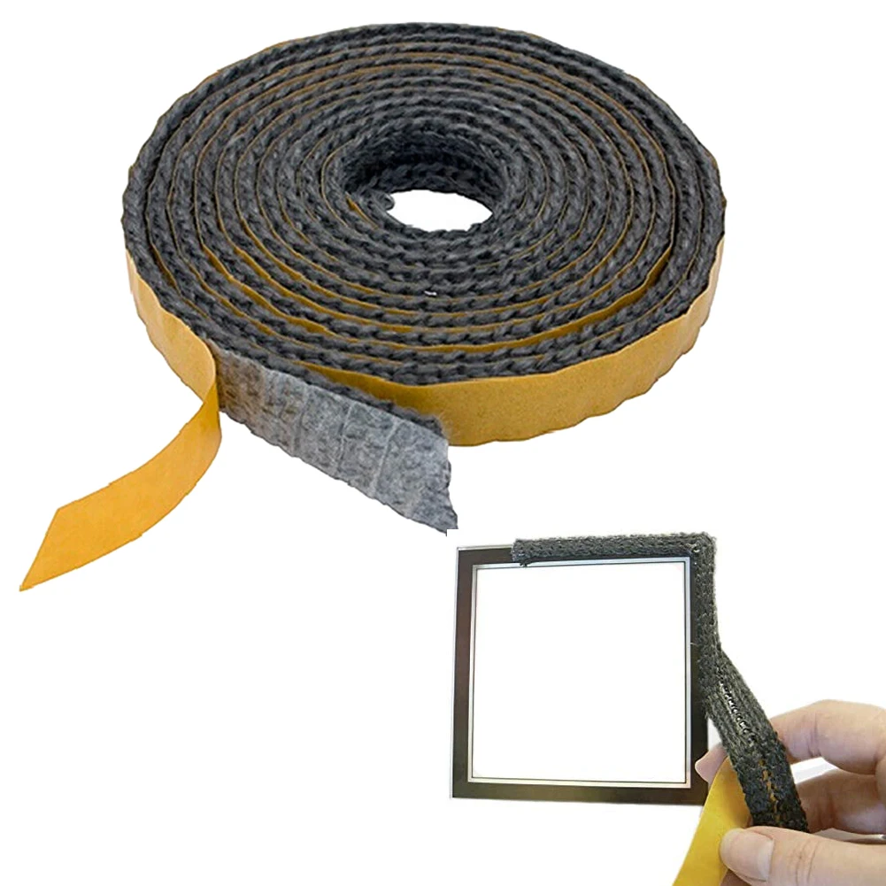 Fireplace Sealing Rope Stove Rope Sealing Strip 18mmx3mm 2.5m Length for Chimney Door Seals Fiberglass Fireplace Stove