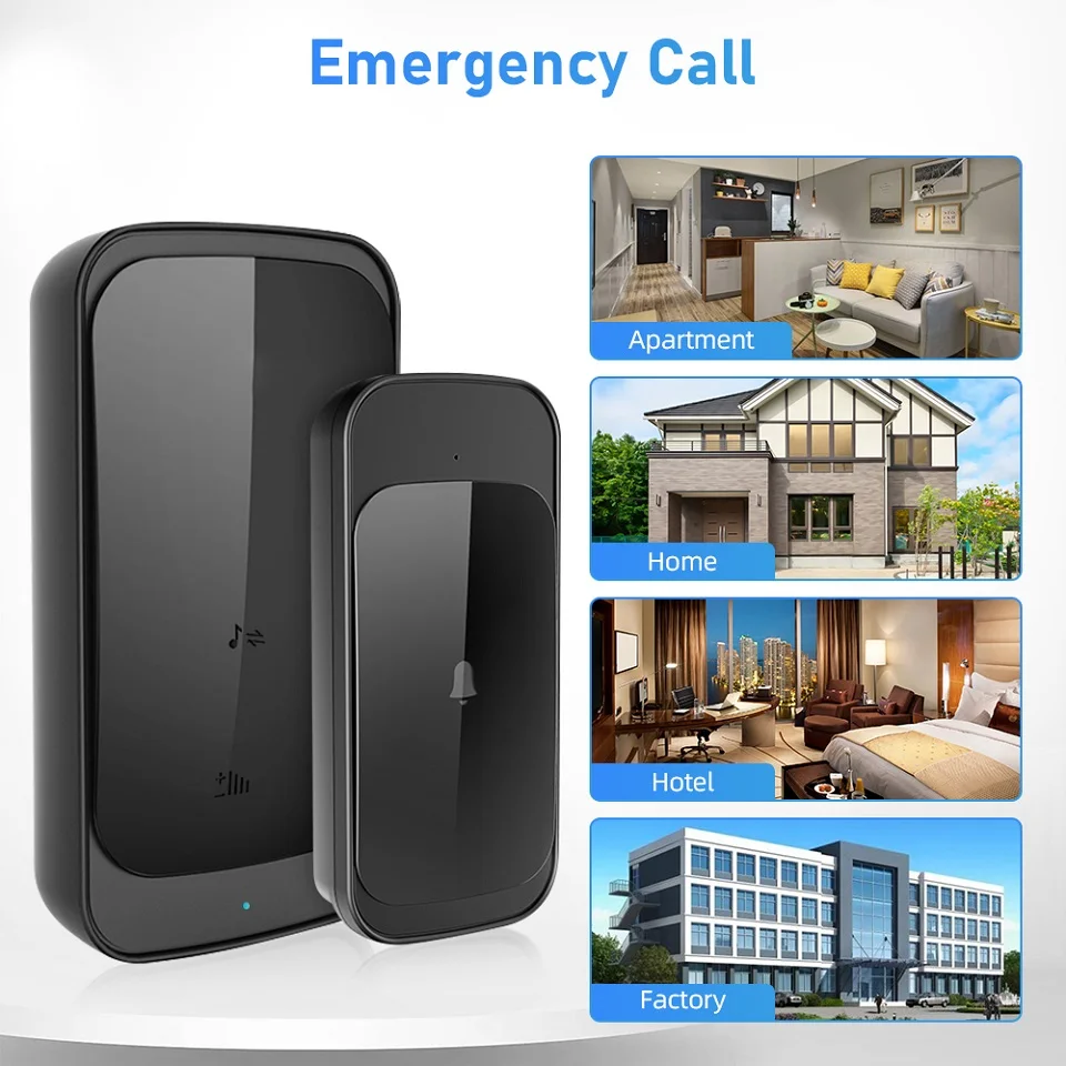 touch screen intercom Awapow Wireless Waterproof Doorbell 58 Chords House Welcome Chimes Receiver Smart Security Home Outdoor Touch Sensing Door Bell bticino intercom