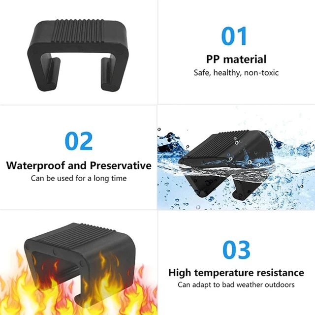 Kerti Bútorcsatlakozók Anti Deformált Rattan Bútorklipek 8Db Kültéri Kanapé Műanyag Bilincsek Fonott Szék Kötőelemek - Image 5