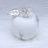 Apple Natural Stone Amethyst Agate Rose Quartz Artwork Healing Energy Fruit Sculpture Christmas Decorative Pendant Gift 6
