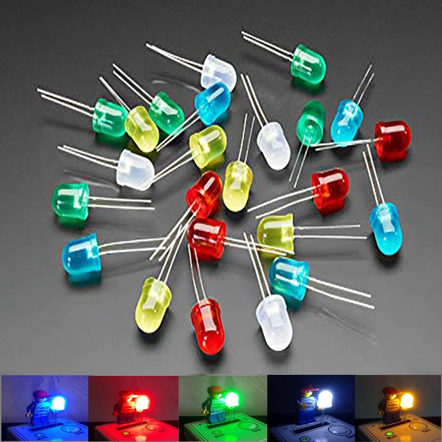 50PCS Diode 10mm Individual Lighting Bulb Electronics Component Multicolor Light