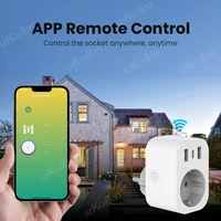 Tuya WiFi Smart Plug 16A EU Smart Socket with 2 USB 1 Type C Phone Charger Home Appliance Plug Adapter Works with Alexa Google - Image 2