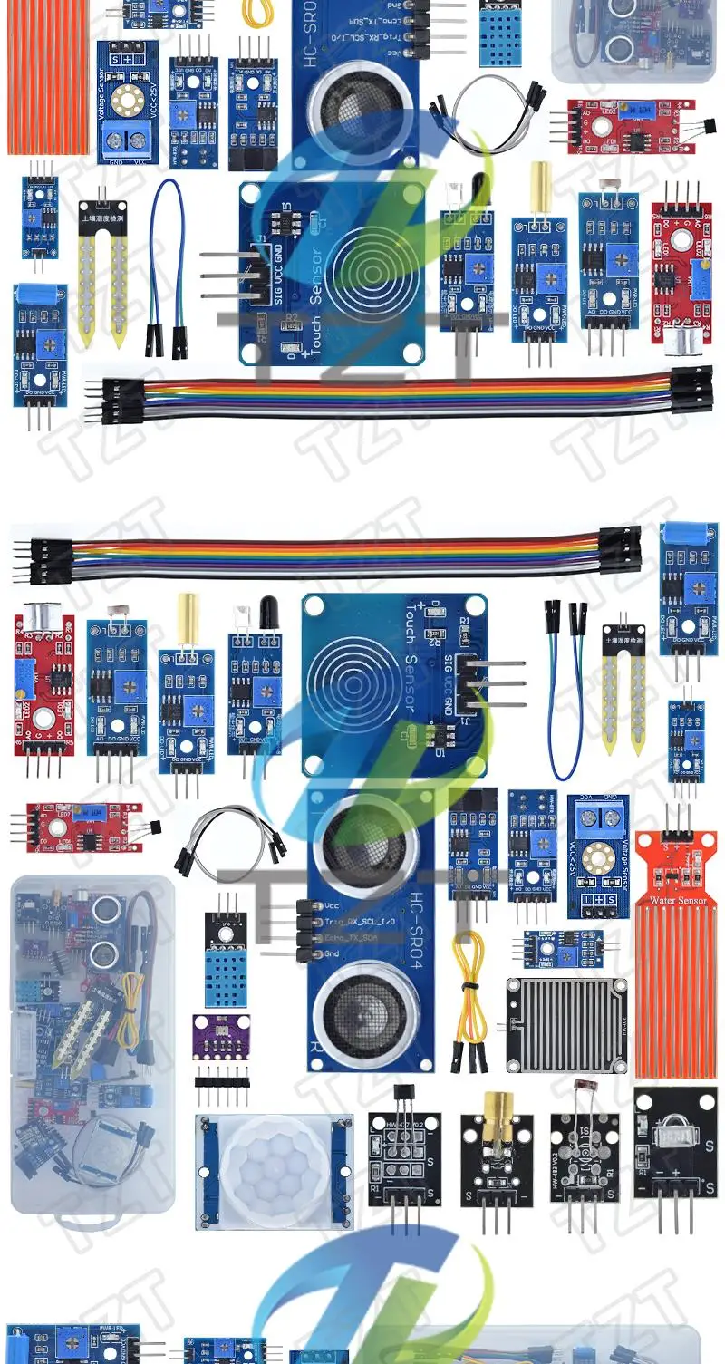 Tzt 22-in-1 Sensormodul-Kits für Arduino Himbeer Pi Iot Anfänger lernen Starter Kit – Detail 5