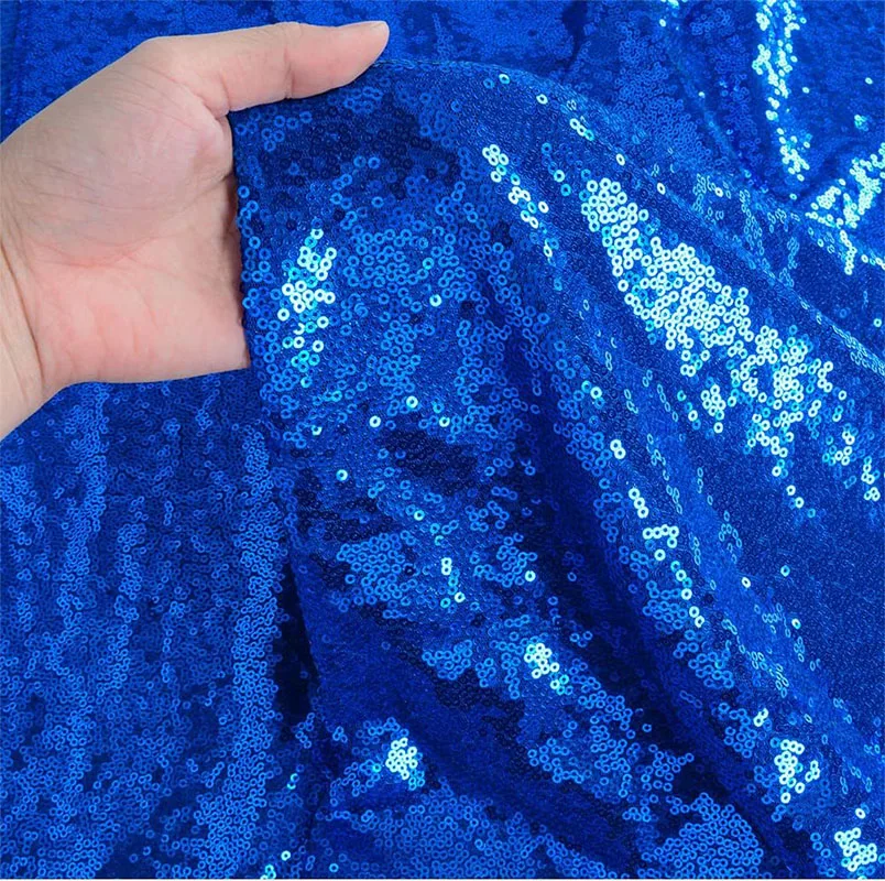 Sparkling Sequin Embroidered Mesh Fabric for Elegant Decor & Fashion