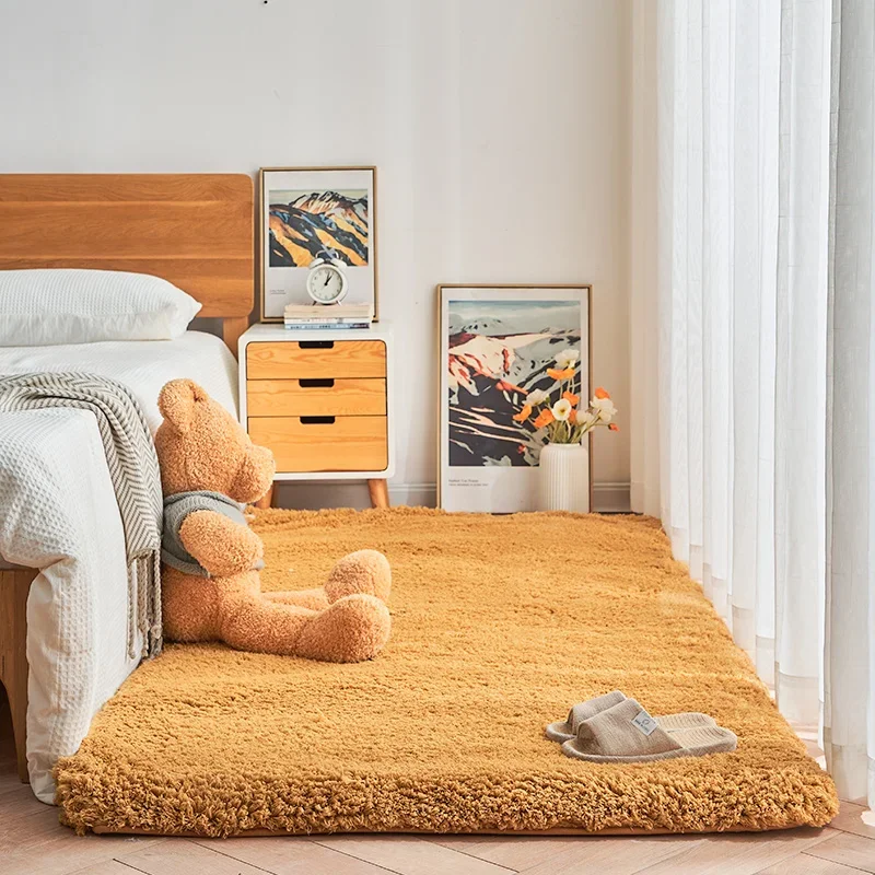 

Customized Thickened Wool Bedside Carpet ins Nordic Plush Tatami Floor Mat Full of Living Room Tea Table Sofa Mat