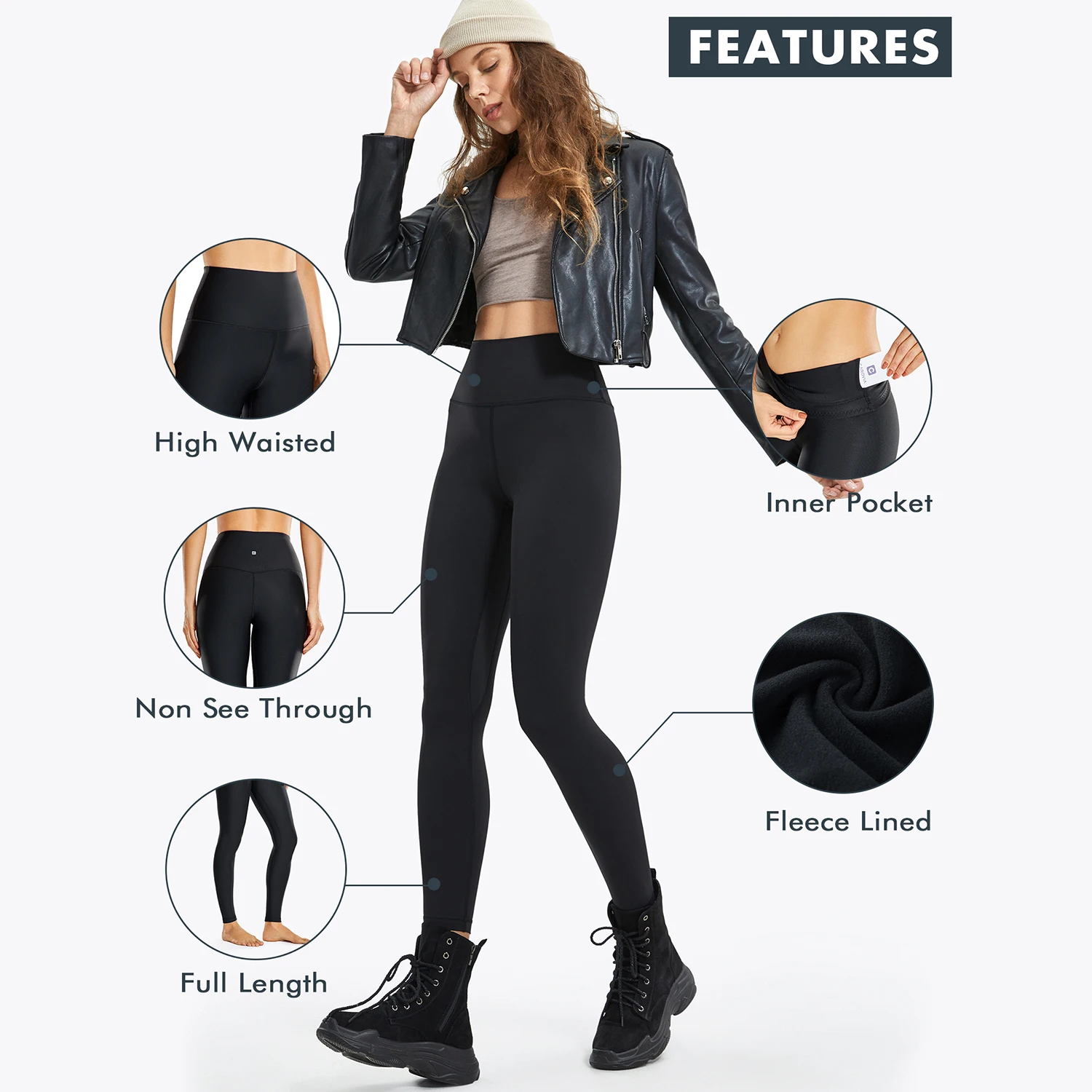 Рисунок 3 - Женские теплые леггинсы CRZ с флисовой