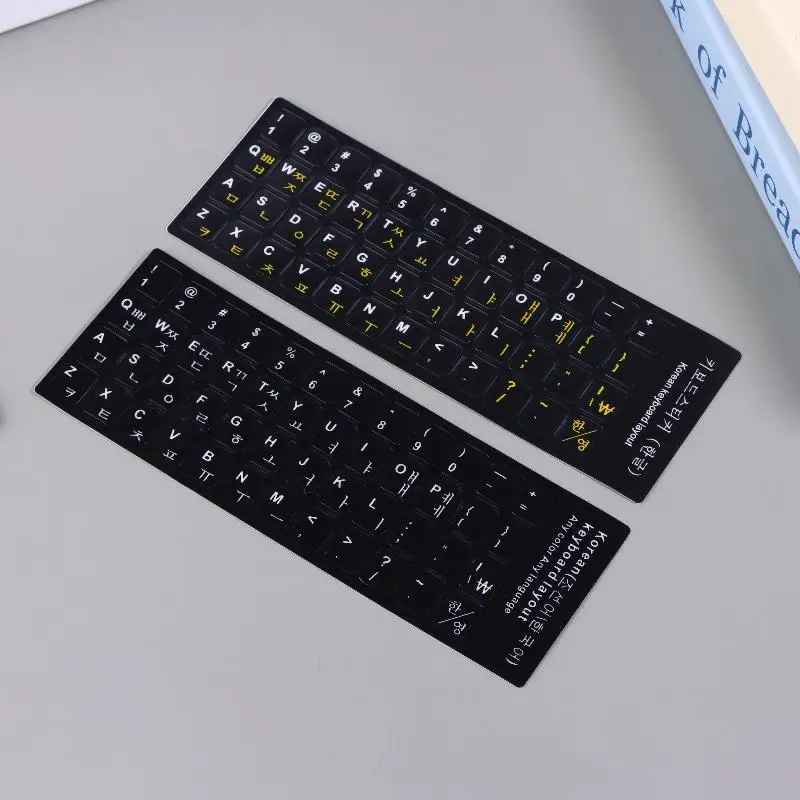 한국어 키보드 스티커 5Pcs 방수 PVC 내구성 데칼 노트북 데스크탑 PC용 교체 가능한 문자 작업용 가정용