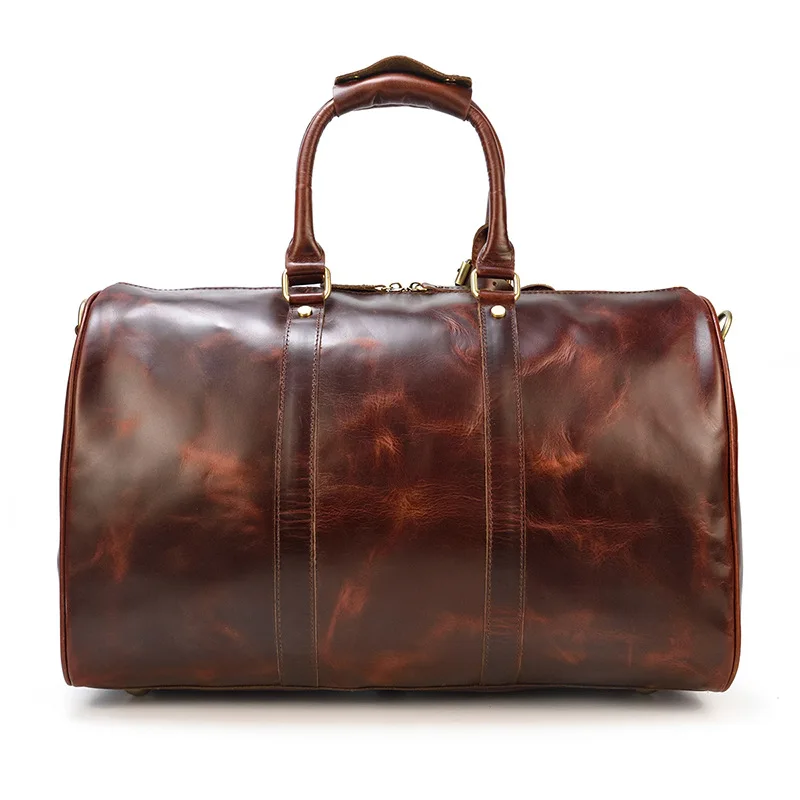

Fashion Men Travel Luggage Bags Large Genuine Leather Portable Business Handbag Crossbody Casual Male Cowhide Shoulder Trip Bag