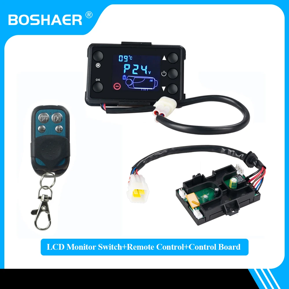 Control Board Motherboard LCD Monitor Switch+Remote Control For 12V 24V 5KW 8KW Air Diesel Parking Heater Car Heater Accessories