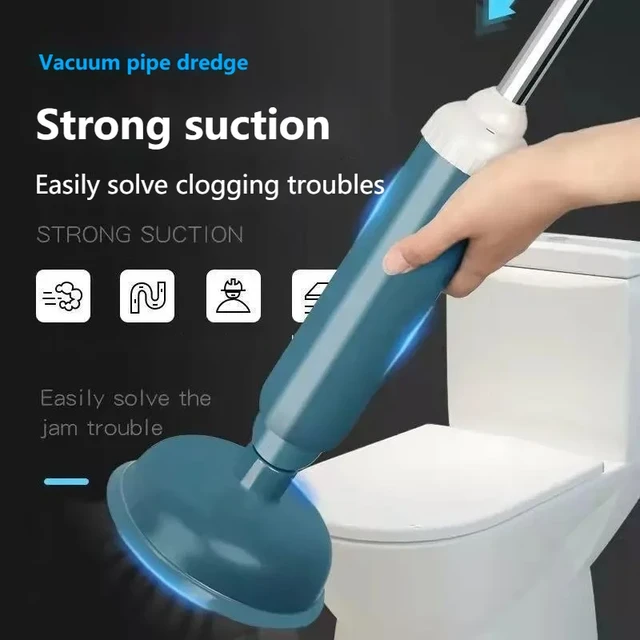 High Pressure Toilet Unblock One Shot Toilet Pipe Plunger Silicone Quickly  Unblock Household Toilet Sewer Dredging Plunger