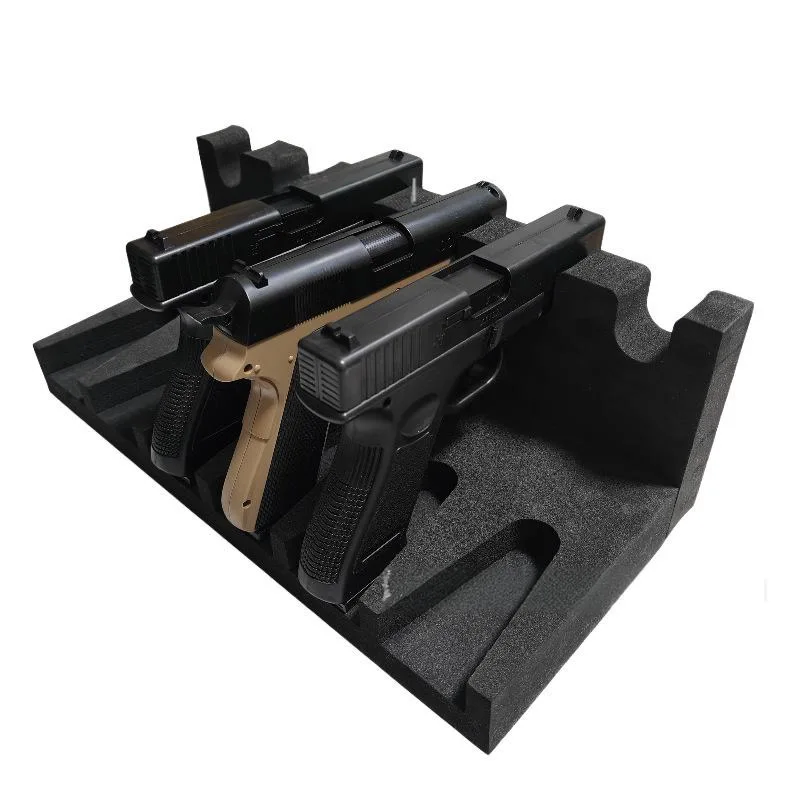 4 Slots Weiche EVA Schaum Pistole Halter Rack Organizer Pistole Schutz Für Pistole Sicher Schrank Lagerung Pistole Stehen Jagd Zubehör – Detail 15