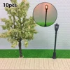 10pcs Warm White Model Street Lights Layout Lamppost Railroad Train Garden Playground Scenery LED Lamp Lighting 4