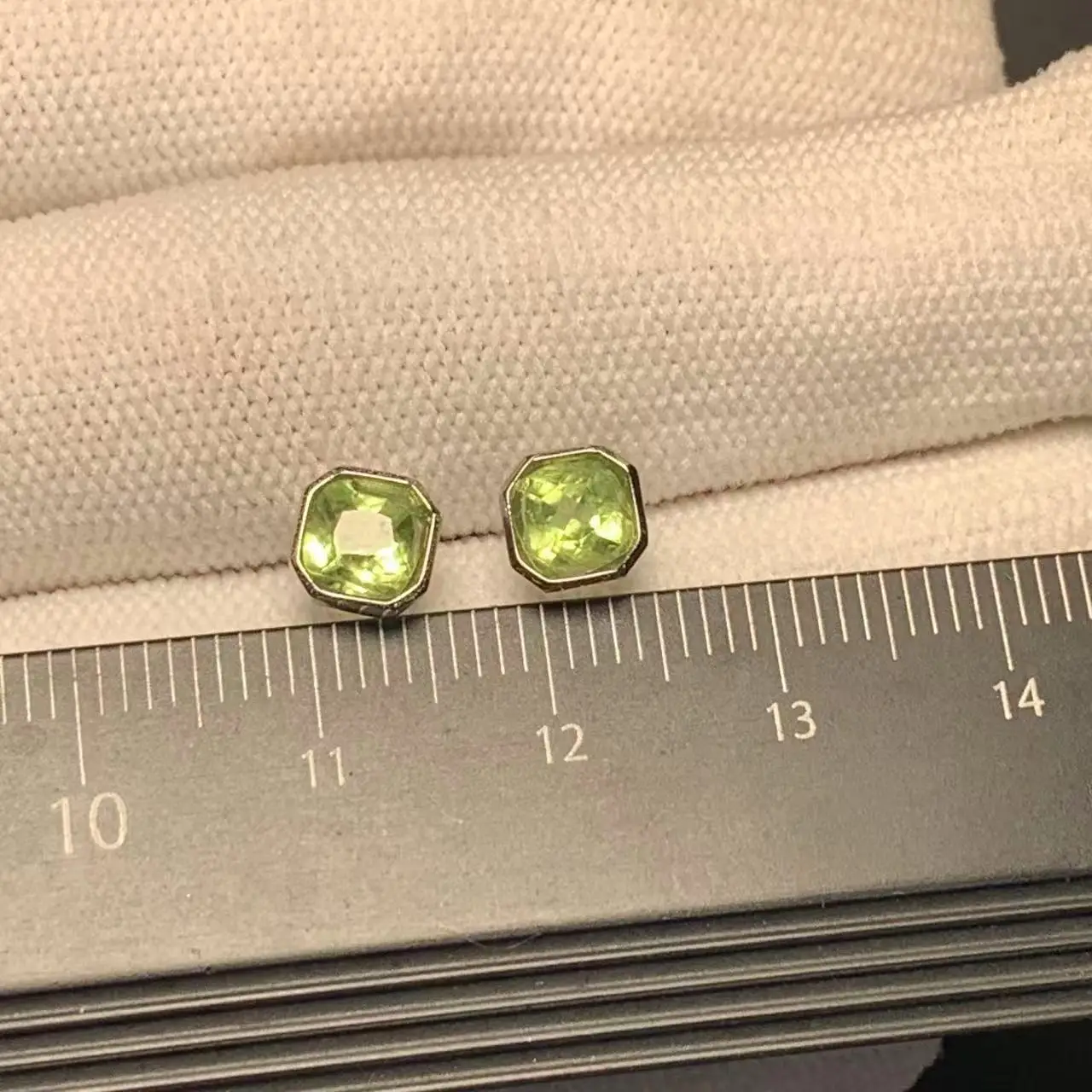 4MM Natural Peridot Stud Earrings For Women Jewelry Gift Simple Peridot Jewelry Green