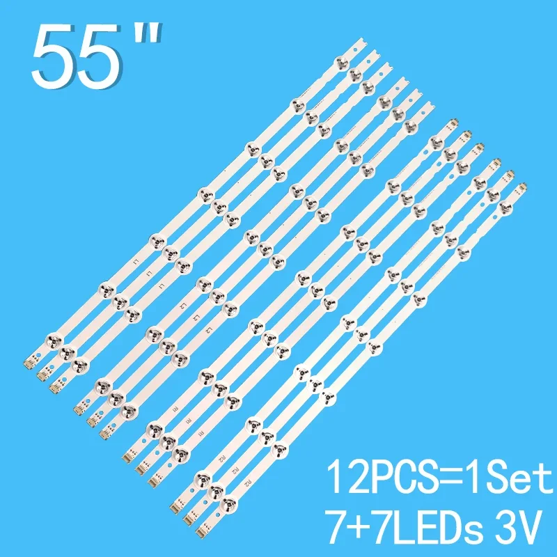 New 12 PCS/set LED Backlight strip for 55LB7200 55LB7000V 55LB730V 55LB670V 55LB671V 55LB673V 55LB675V 55LB677V 55LB679V led lighting stripfor 55lb650v 55lb631v 55lb675v 55lb671v 55lb673v 55lb652v 55lb720v 55lb6500 55lb7200 55lb580v 55lb5820 55lb580