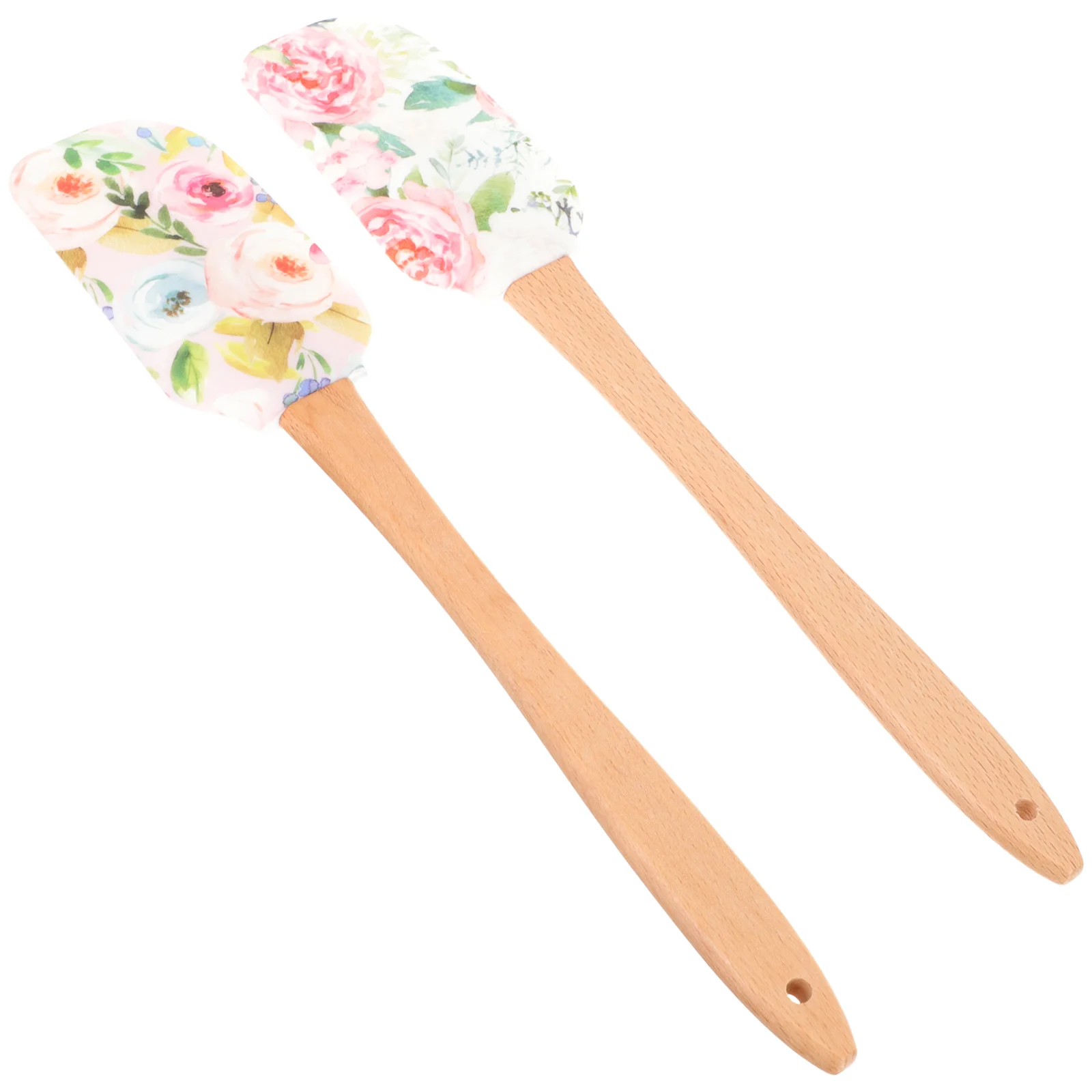 

2 Pcs Cake Cream Spatula Mixing Christmas Decor Decorate Baking Scrapers for Home Beech Handle Professional Butter