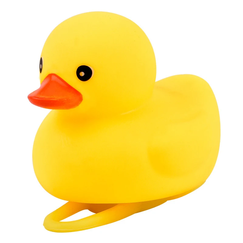 Bike Handlebar Head Light Bicycle Duck Bell with Light Yellow Broken Wind Small Duck Hard Hat Helmet Cycling Equipment Ring Bell