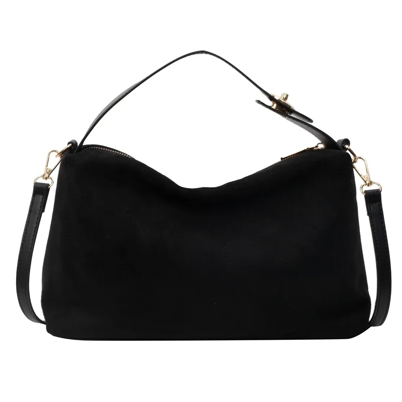 Bolsos de hombro de PU de alta capacidad con cremallera de color sólido 2024, bolsos de venta caliente para mujeres, bolsos de mano de moda simples, bolsas femeninas, bolsa