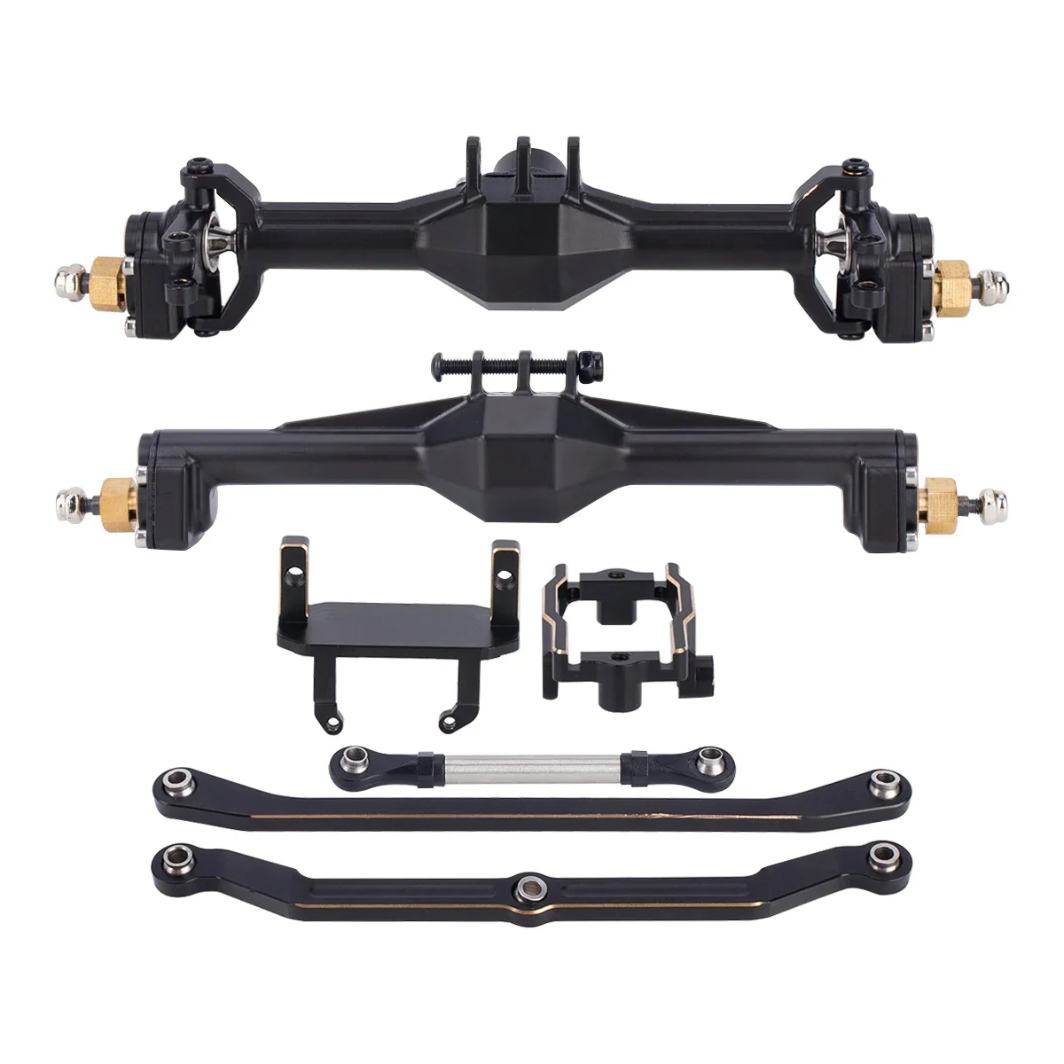 RCアクスル For TRX4M 1/18+10mm ダイヤモンドCNC真鍮ポータルアクスル レイダウンサーボマウント トラクサス trx4m ポータルアクスル