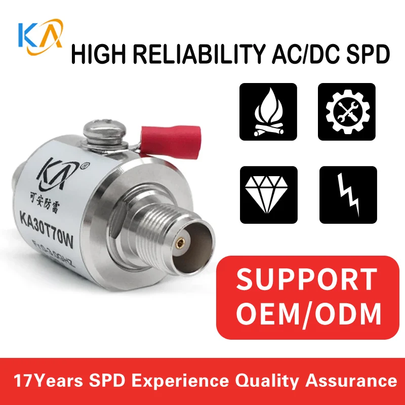 Ka30T70W Scaricatore Di Alimentazione Dell'Antenna Tnc-Kk Scaricatore Dc-3G Protezione Contro Le Sovratensioni Dell'Alimentatore Dell'Antenna Tnc Bus 