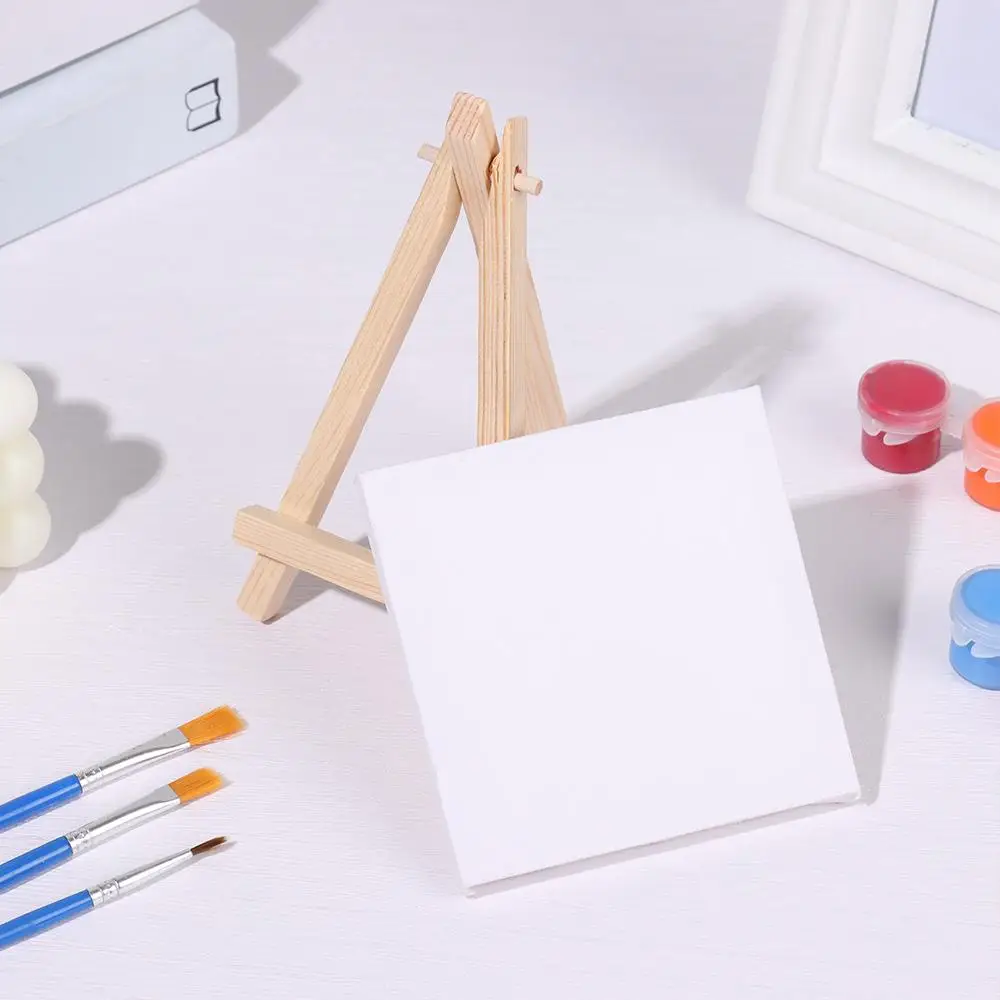 Mini Blank Canvas Set with Easel Painting Supplies For Artist Kids sketch easel wooden easel wood table easel painting board